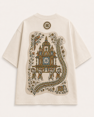 Heritage Graphic Oversized Cotton T-Shirt – Off-White