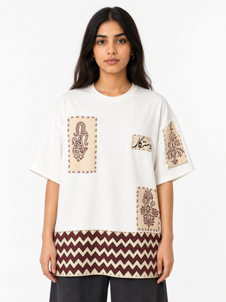 Leher-e-Virsa Patchwork T-Shirt