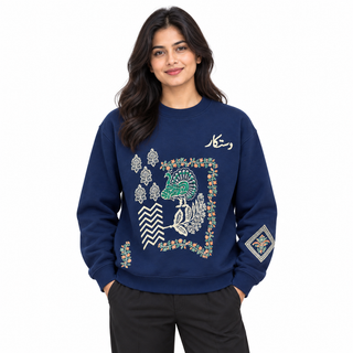 Dastan-e-Neel Heritage Sweatshirt – Deep Navy