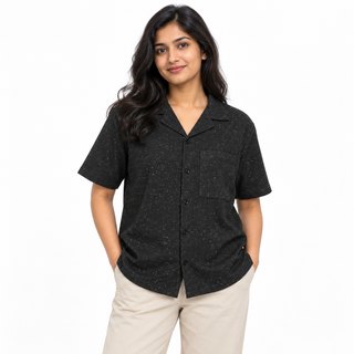 Shab-e-Sitara Speckled Camp-Collar Shirt