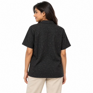 Shab-e-Sitara Speckled Camp-Collar Shirt