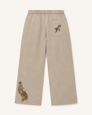 Dastkaar Parinda Wide-Leg Trousers – Beige