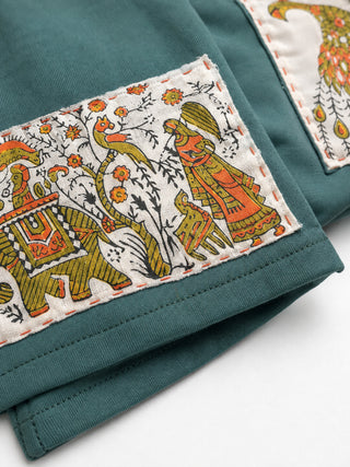 Sabz Dastaan Patchwork Trousers