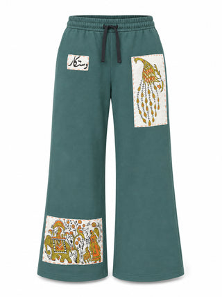 Sabz Dastaan Patchwork Trousers